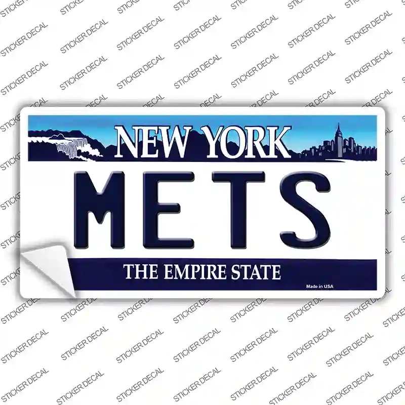 Mets New York State Novelty Sticker Decal