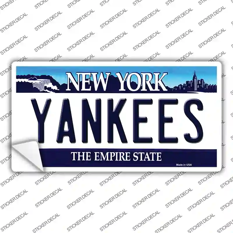 Yankees New York State Novelty Sticker Decal