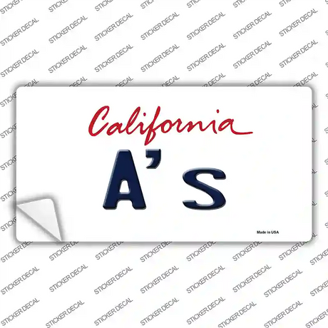 As California State Novelty Sticker Decal