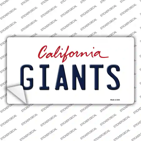 Giants California State Novelty Sticker Decal