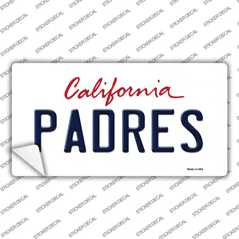 Padres California State Novelty Sticker Decal