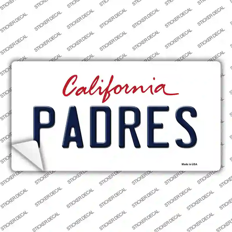 Padres California State Novelty Sticker Decal