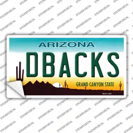 Dbacks Arizona State Novelty Sticker Decal