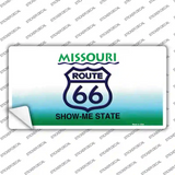 Route 66 Shield Missouri Novelty Sticker Decal