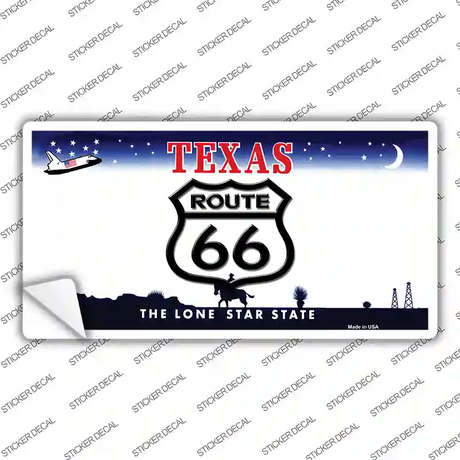 Route 66 Shield Texas Novelty Sticker Decal