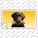 Chocolate Labrador Retriever Dog Novelty Sticker Decal