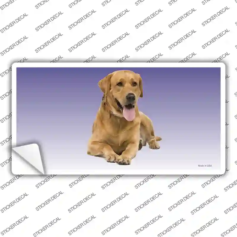 Yellow Labrador Retriever Dog Novelty Sticker Decal