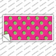 Lime Green Polka Dots Hot Pink Novelty Sticker Decal