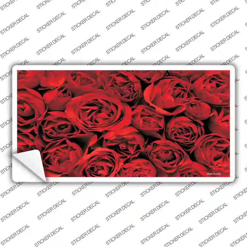 Red Roses Novelty Sticker Decal