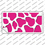 Pink White Giraffe Novelty Sticker Decal