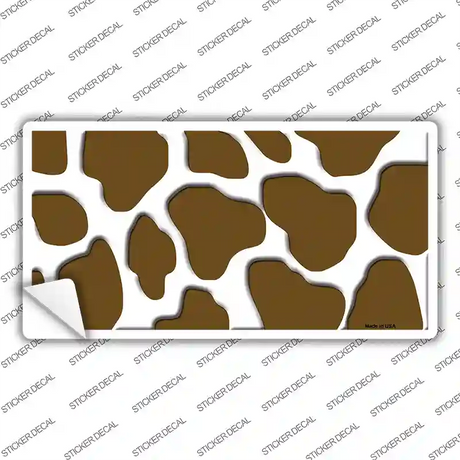 Brown White Giraffe Novelty Sticker Decal