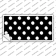 White Polka Dots Black Novelty Sticker Decal