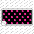 Hot Pink Polka Dots Black Novelty Sticker Decal