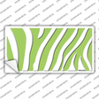 Lime Green White Zebra Novelty Sticker Decal