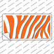Orange White Zebra Novelty Sticker Decal