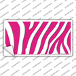 Hot Pink White Zebra Novelty Sticker Decal