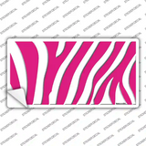 Hot Pink White Zebra Novelty Sticker Decal