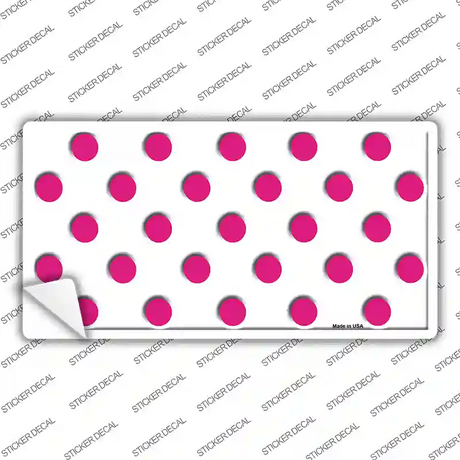 Hot Pink Polka Dots White Novelty Sticker Decal