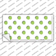Lime Green Polka Dots White Novelty Sticker Decal