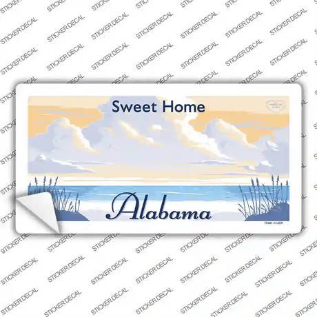 Alabama State Blank Novelty Sticker Decal