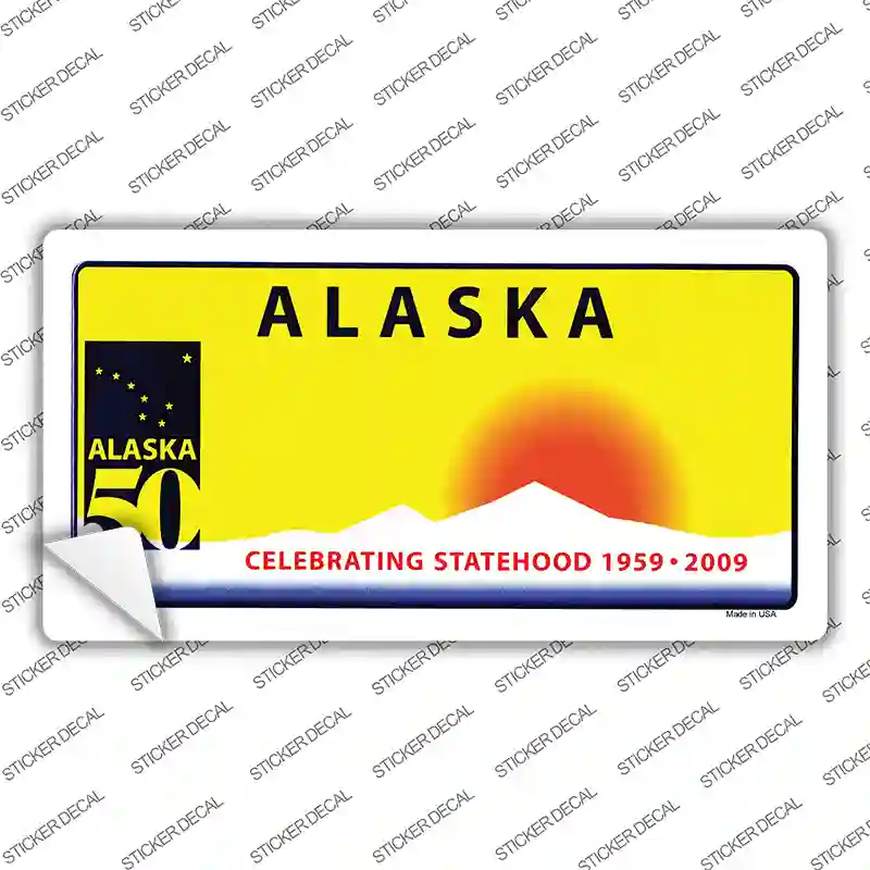 Alaska State Blank Novelty Sticker Decal