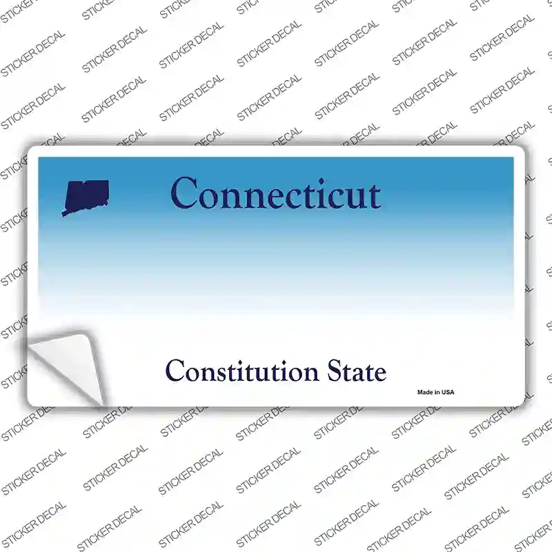 Connecticut State Background Novelty Sticker Decal