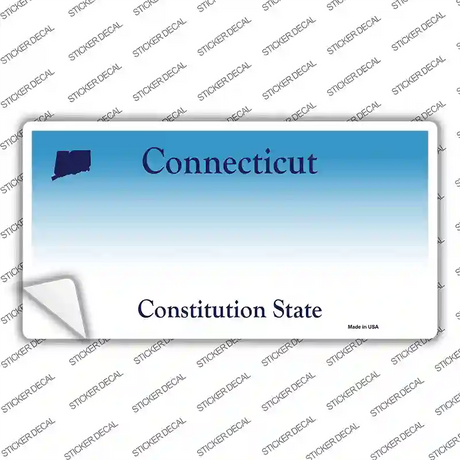 Connecticut State Background Novelty Sticker Decal