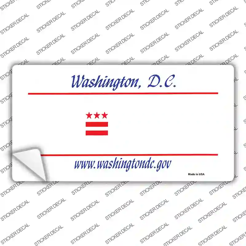 Washington DC State Blank Novelty Sticker Decal