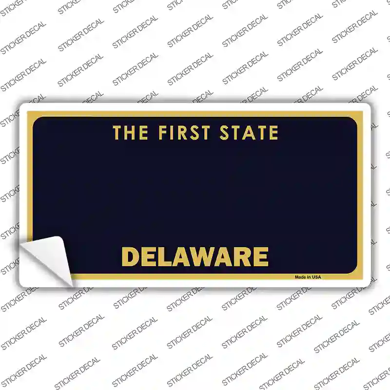 Delaware State Blank Novelty Sticker Decal
