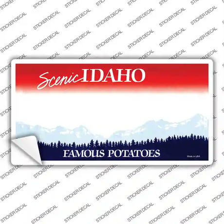Idaho State Blank Novelty Sticker Decal