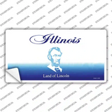 Illinois State Blank Novelty Sticker Decal