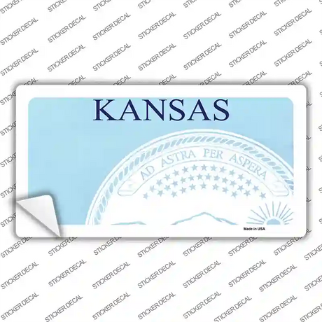 Kansas State Blank Novelty Sticker Decal