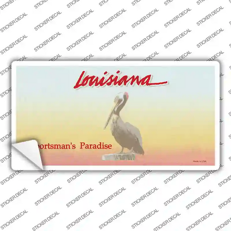 Louisiana State Blank Novelty Sticker Decal