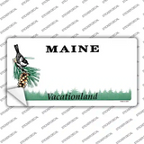 Maine State Blank Novelty Sticker Decal