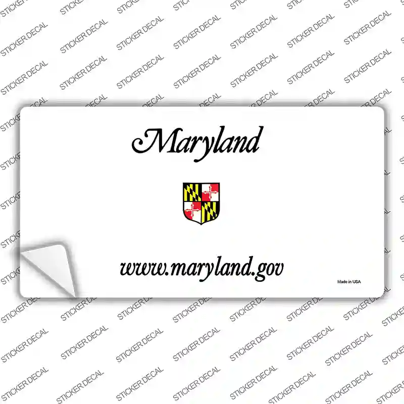 Maryland State Blank Novelty Sticker Decal