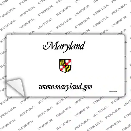 Maryland State Blank Novelty Sticker Decal