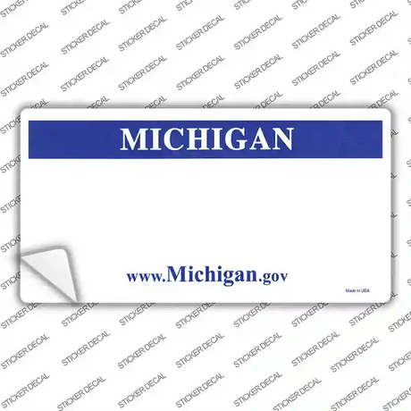 Michigan Background Novelty Sticker Decal