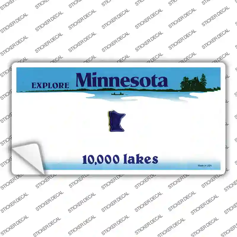 Minnesota State Blank Novelty Sticker Decal