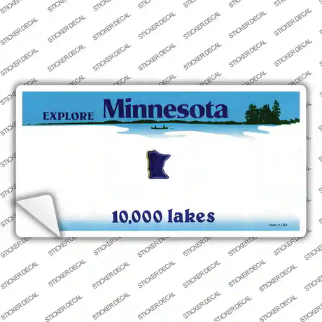 Minnesota State Blank Novelty Sticker Decal