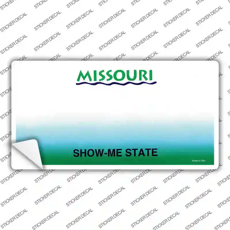 Missouri State Blank Novelty Sticker Decal