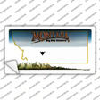 Montana State Blank Novelty Sticker Decal