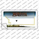 Montana State Blank Novelty Sticker Decal