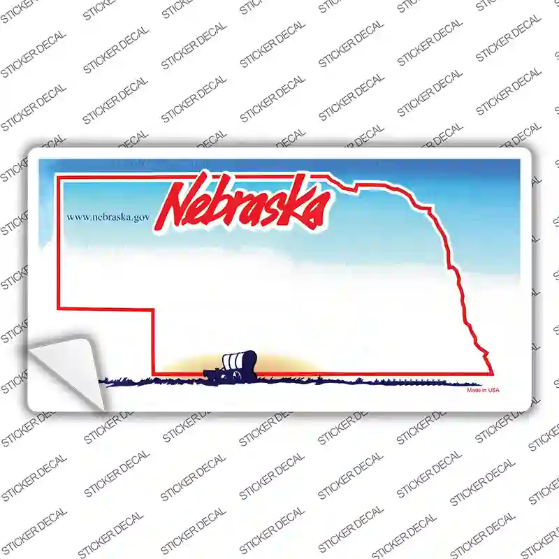 Nebraska State Blank Novelty Sticker Decal
