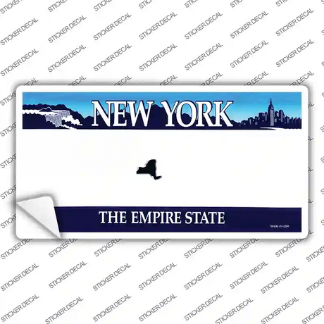 New York State State Blank Novelty Sticker Decal