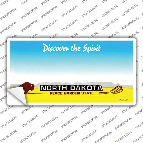 North Dakota State Blank Novelty Sticker Decal