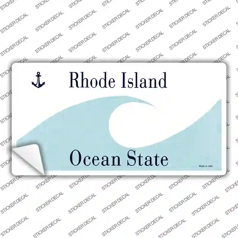 Rhode Island State Blank Novelty Sticker Decal