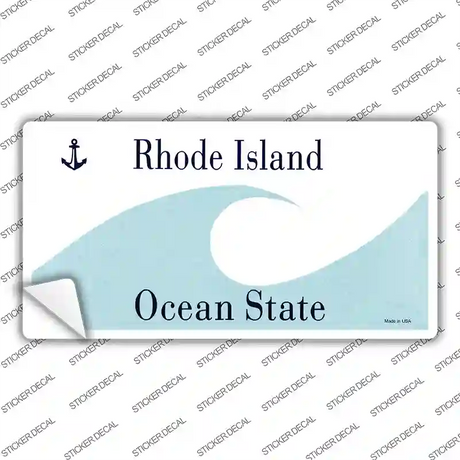 Rhode Island State Blank Novelty Sticker Decal