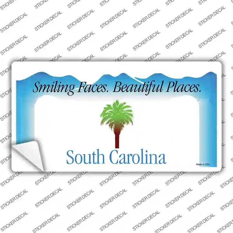 South Carolina State Blank Novelty Sticker Decal