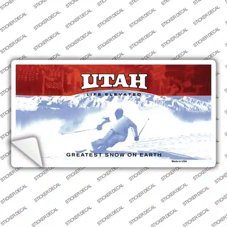 Utah State Blank Novelty Sticker Decal