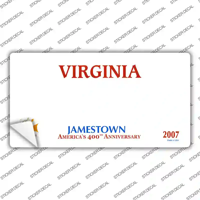 Virginia State Blank Novelty Sticker Decal